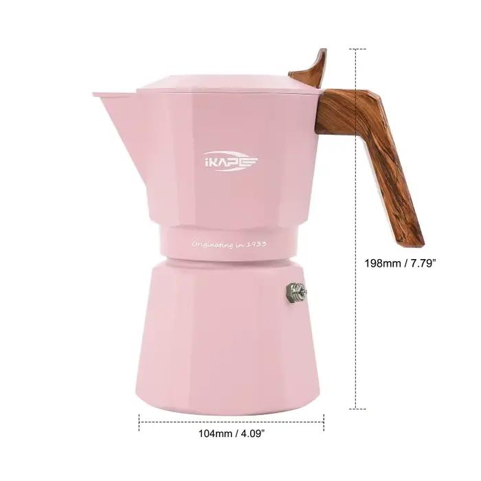 IKAPE Espresso Moka Pot, Machine à expresso avec température contrôlable, percolateur à café italien