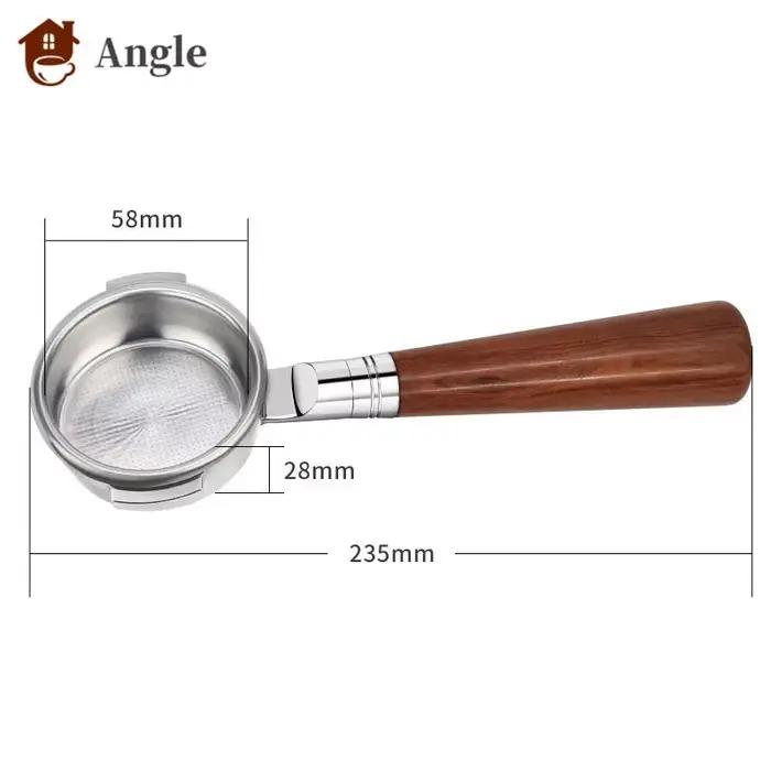 Porte-filtre sans fond de 58mm avec panier filtrant à 2 tasses pour Breville Oracle, Oracle Touch, d