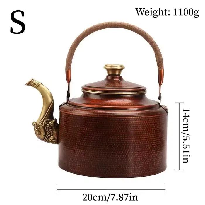 Théière au lait beurre de Style tibétain, cafetière Vintage en cuivre de grande taille, bouilloire à