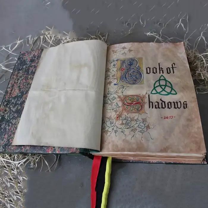 Livre d'ombres à couverture verte, 1 pièce, Journal vierge et ligné, 350 Pages, enregistrements, liv