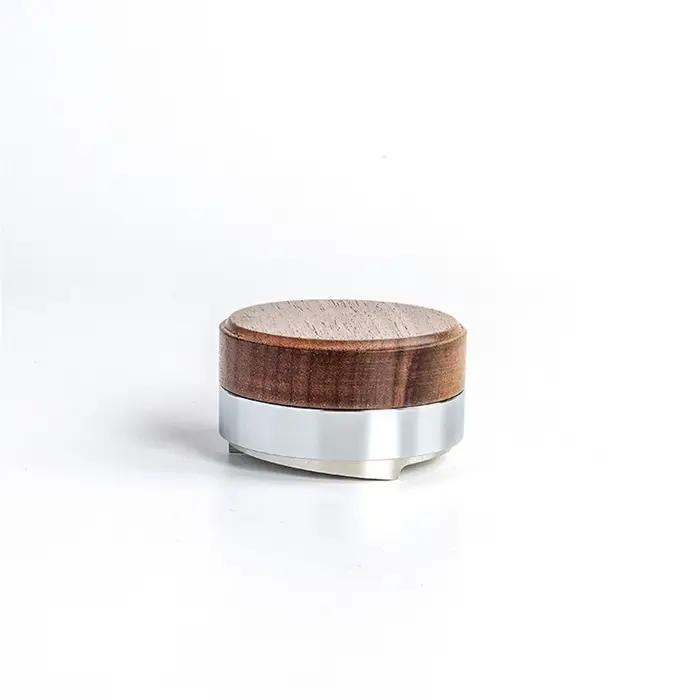 Doseur de café 51 53 58,5mm, outil de distribution de café, tête de couverture en noyer, niveleur à 