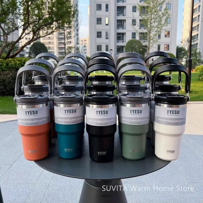 Tyeso – gobelet à café en acier inoxydable, tasse isolée thermique sous vide, grande capacité, Doubl