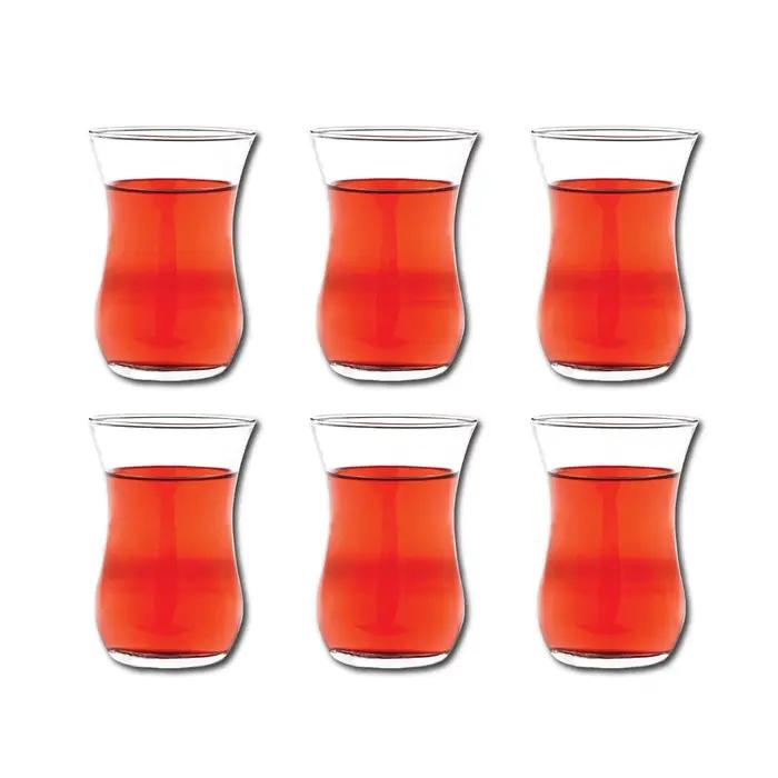 Ensemble de 6 verres à thé turcs authentiques, tasses à thé traditionnelles de 4 oz, thé élégant et 