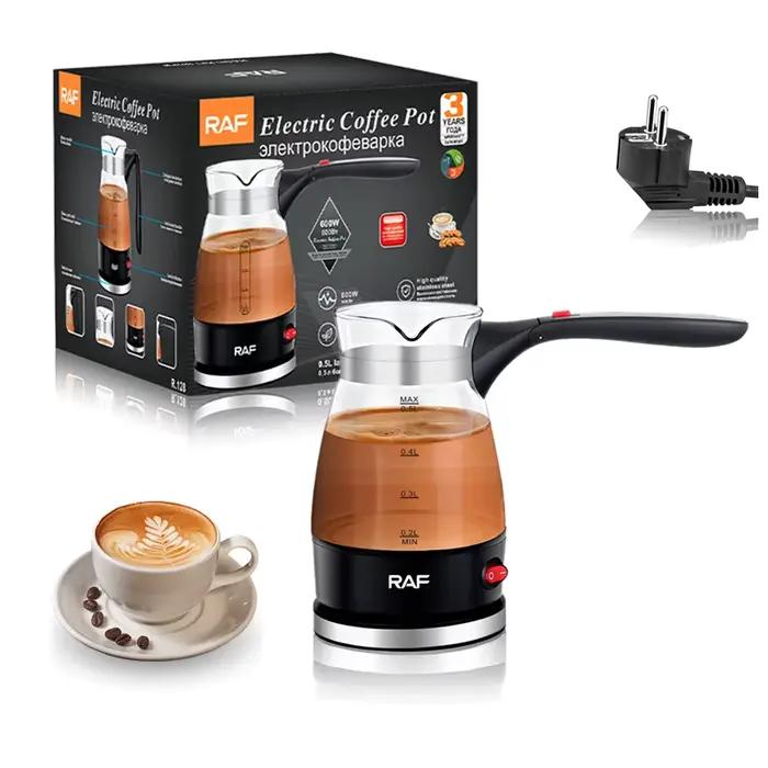 Cafetière électrique 600W, cafetière en verre pour dinde, moka italienne, Machine à café grecque et 