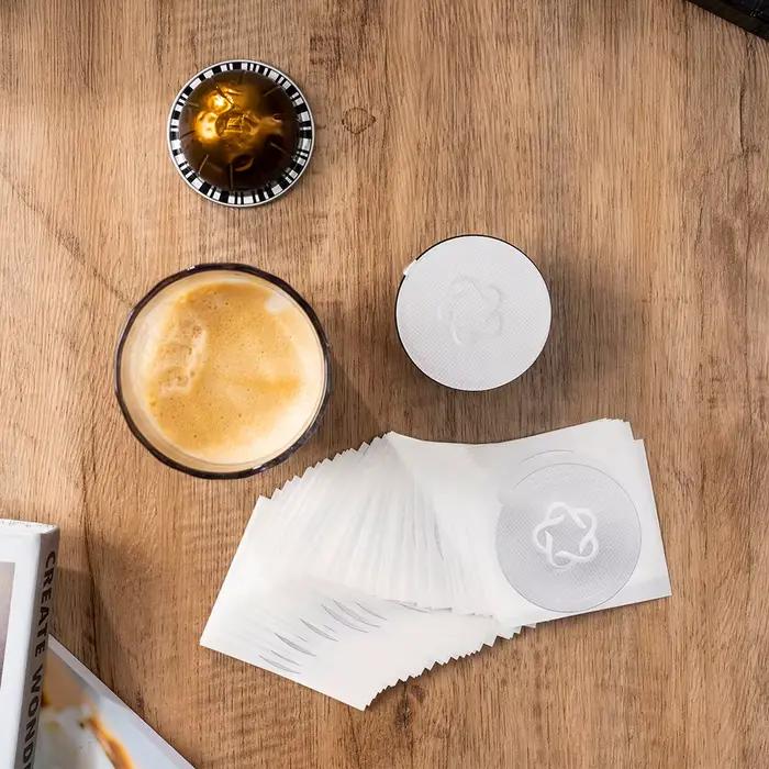 Icafilas jetable Nespresso Vertuo café Capsule joint feuilles d'aluminium crème café filtre couvercl