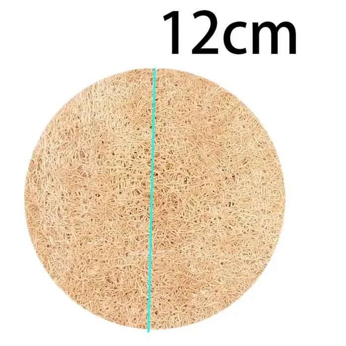 Tapis rond pour tasses à thé en fibre de loofah naturelle, support durable pour théière, tapis doubl