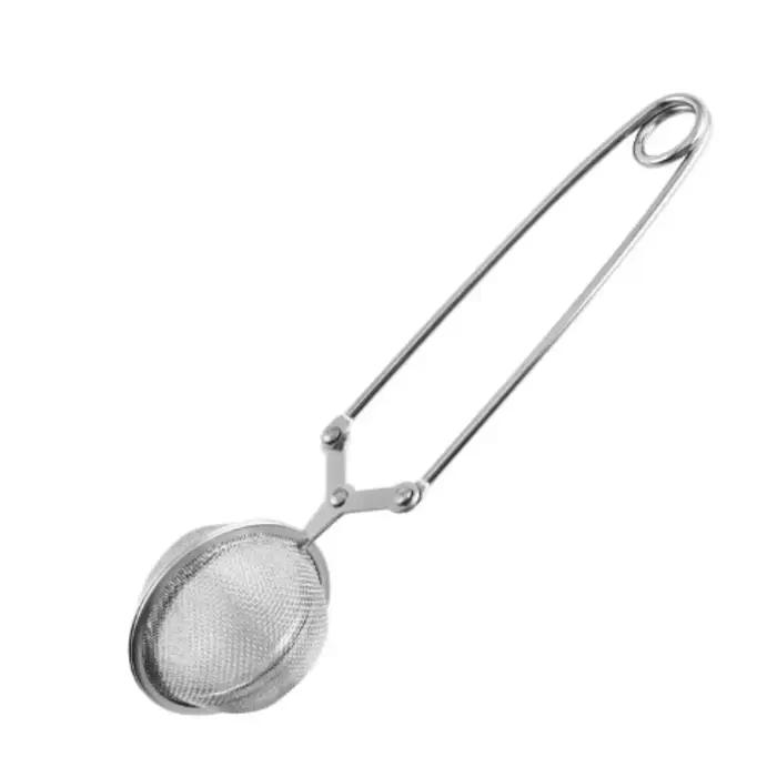 Cuillère en acier inoxydable boule de thé infuseur filtre presser feuilles herbe maille passoire inf