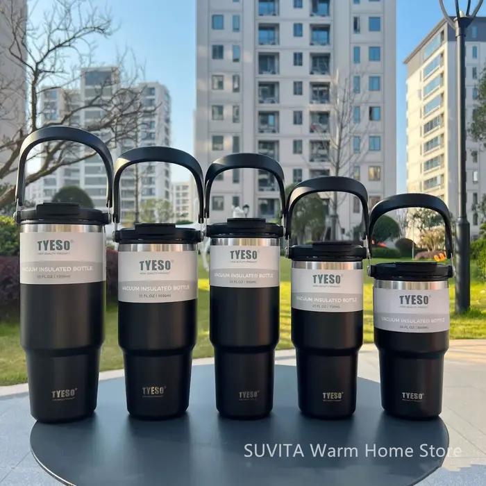 Tyeso – gobelet à café en acier inoxydable, tasse isolée thermique sous vide, grande capacité, Doubl