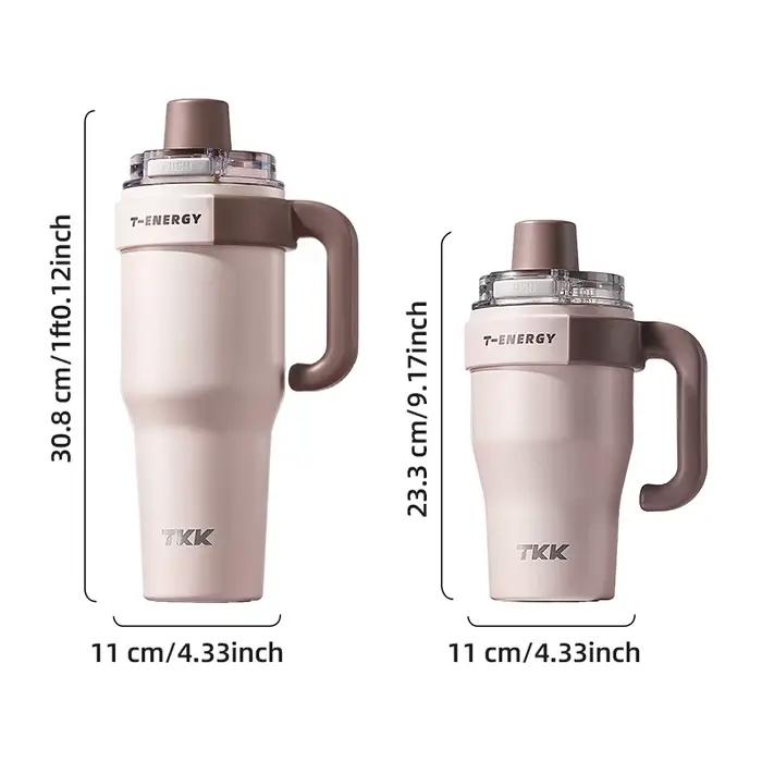 TKK-Tasse sous vide à revêtement en céramique SUS316 avec paille et passoire à thé, bouteille d'eau 