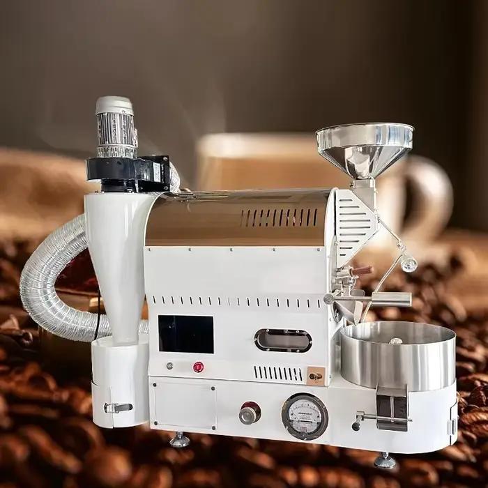 Torréfacteur à café électrique et à gaz double usage personnalisé de 1 kg, machine à torréfier le ca