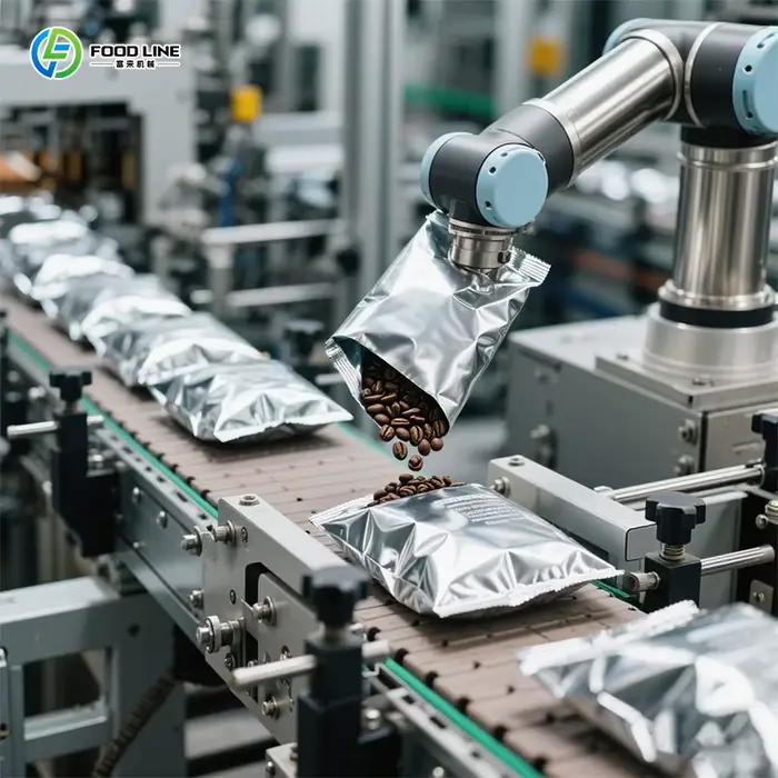 Grande ligne de torréfaction de café de haute précision et haute efficacité pour la production de ca