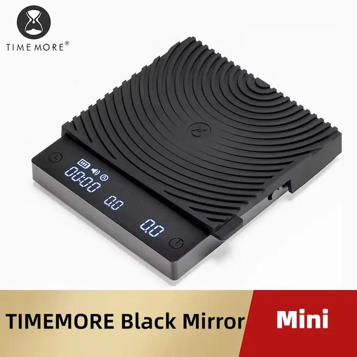 Balance TIMEMORE miroir noir Mini verser sur balance à expresso avec débit de brassage et coussin d'
