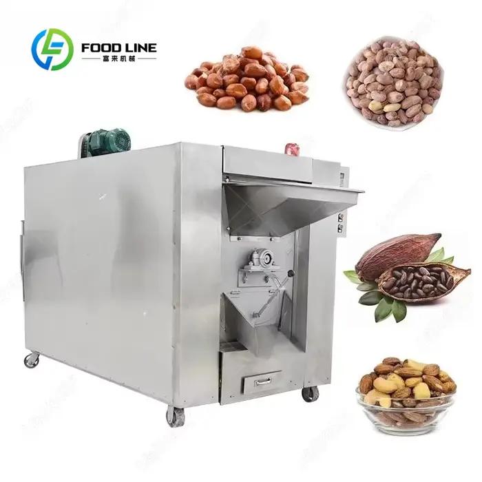 Torréfacteur à tambour automatique Commercial personnalisé, Machine à rôtir les noix aromatisées, no