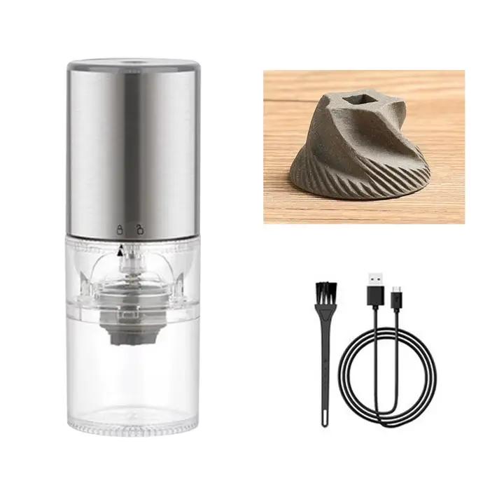 Moulin à café électrique avec brosse, machine à expresso portable, aste par USB, noyau de meulage, m
