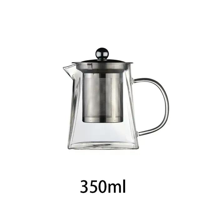 FOME – bouilloire à thé en verre Borosilicate, avec infuseur amovible en acier inoxydable, théière f