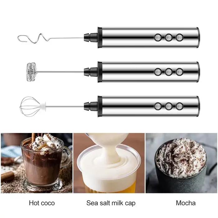 Mélangeur portatif électrique de mousseur à lait 3 en 1 avec Mini cafetière électrique USB mélangeur