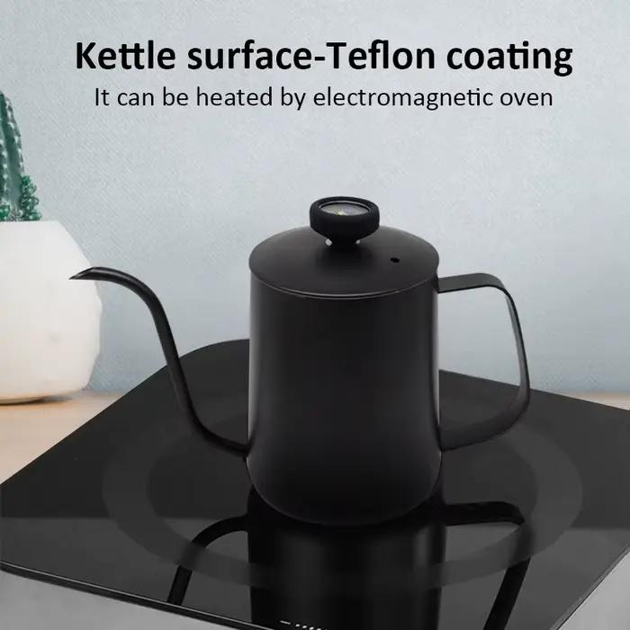 Bouilloire à café goutte à goutte avec revêtement antiadhésif Therye.com, théière à col de cygne, ac