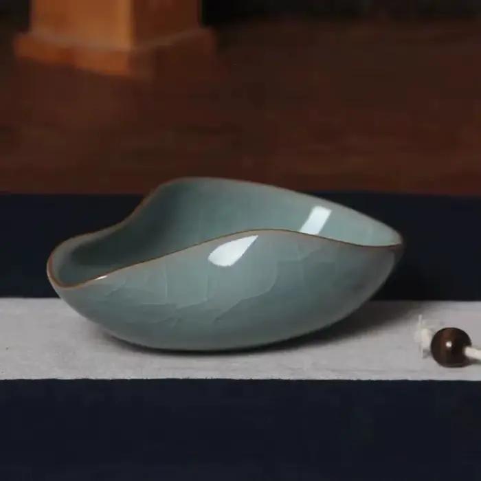 Longquan Celadon Cha He Kung Fu Porte-Thé, Boîte à Thé en Porcelaine, Accessoires de Service à Thé, 