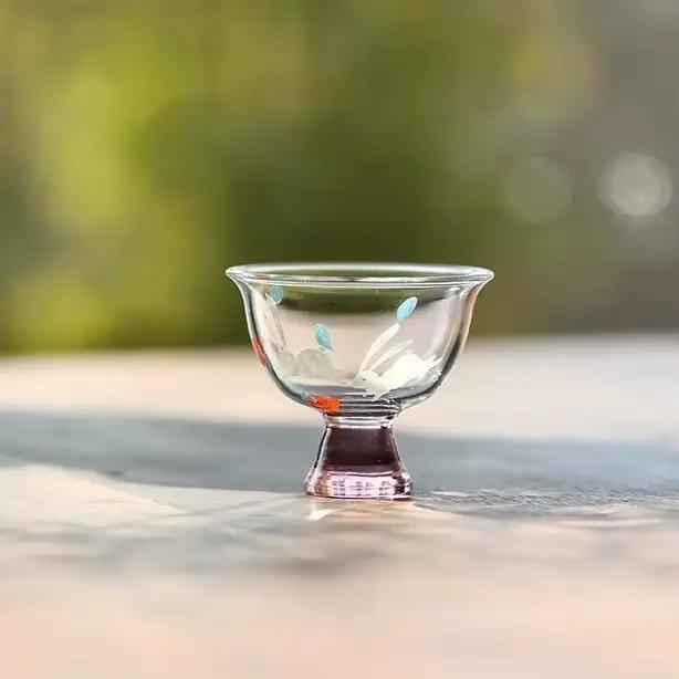 Tasse à thé kaki Ruyi pour pieds hauts, tasse principale de dégustation de thé haut de gamme, servic