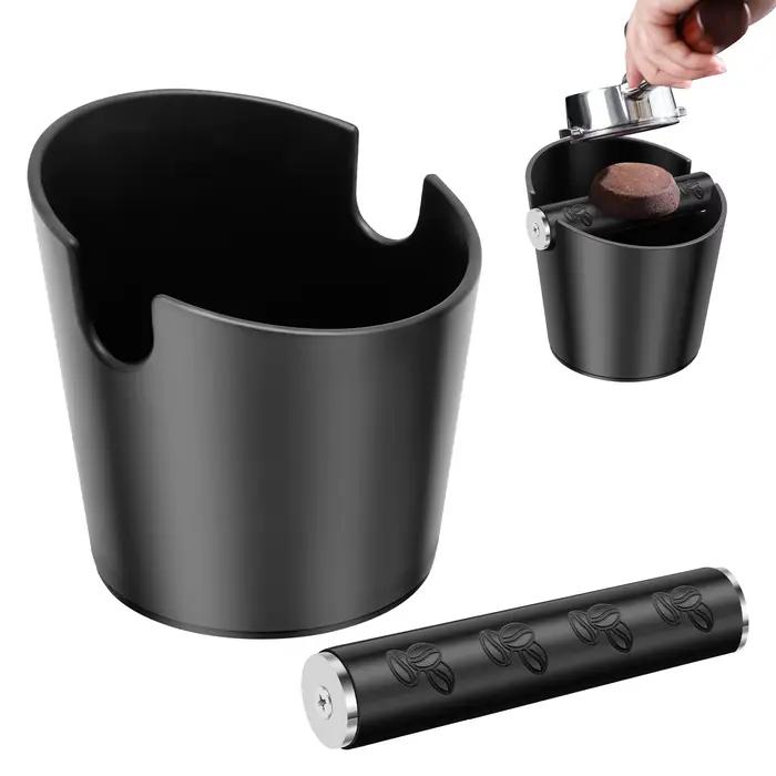Boîte à café pour le retrait des résidus, bac à café avec base antidérapante et barre métallique amo