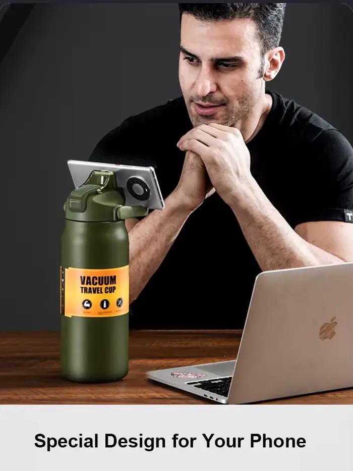 Thermos Portable avec paille 304 tasse thermique en acier inoxydable gobelet tasse à café flacons so