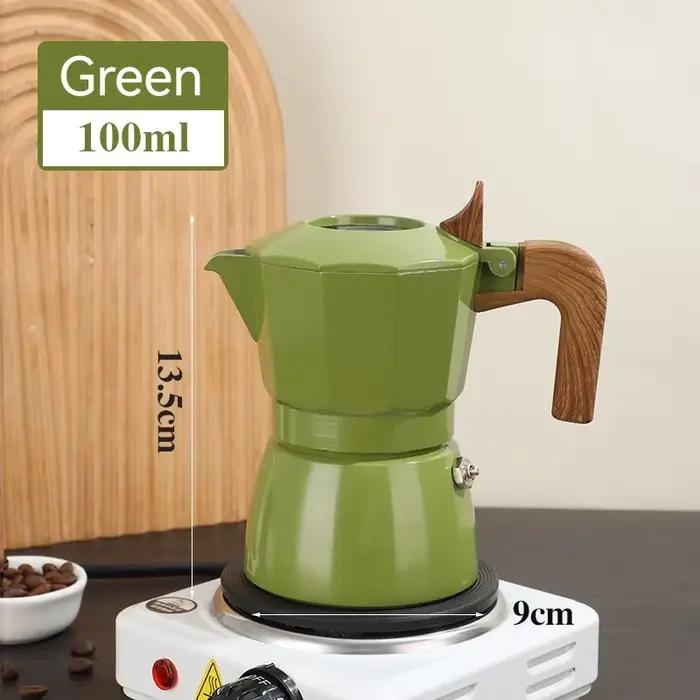 Pot moka à Double Valve, Machine à expresso italienne, Extraction, Pot Vintage, cafetière d'extérieu