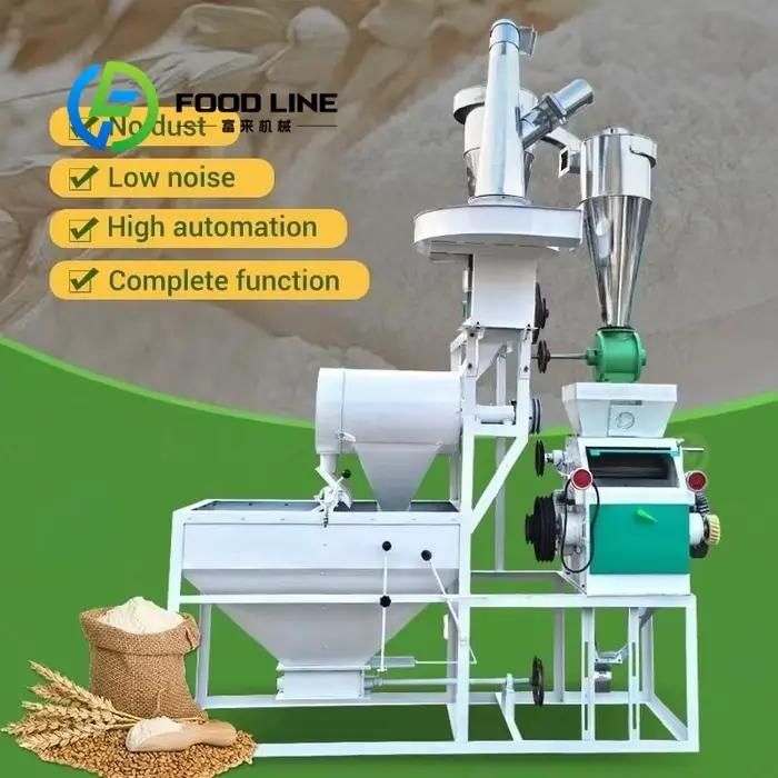 Broyeur de farine de maïs, Grain de maïs, fraiseuse, 5 50 tonnes, ensemble d'équipement nigérian ave