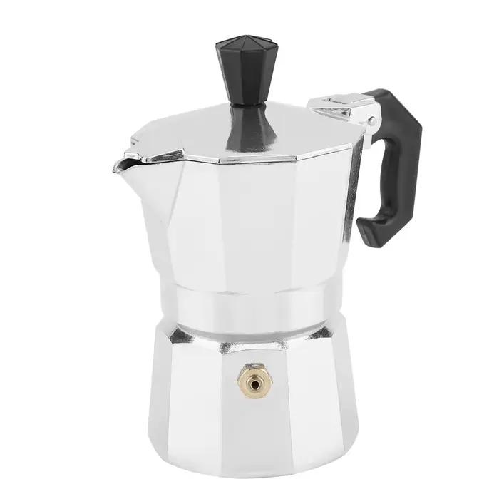Cafetière de type italien en aluminium, poêle, utilisation à domicile et au bureau, 1 tasse, 50ml