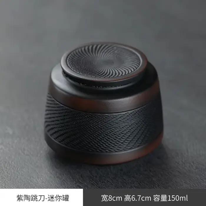 Organisateur de thé en porcelaine, pot de thé en pot violet, pot scellé résistant à l'humidité, pot 