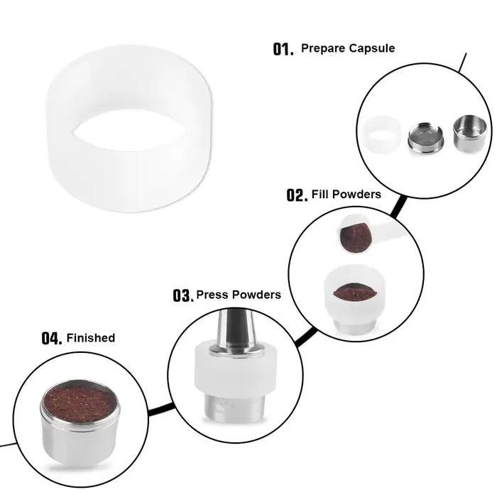 Dosettes de capsules de café expresso réutilisables en acier inoxydable, pour trois cœurs Cafissimo 