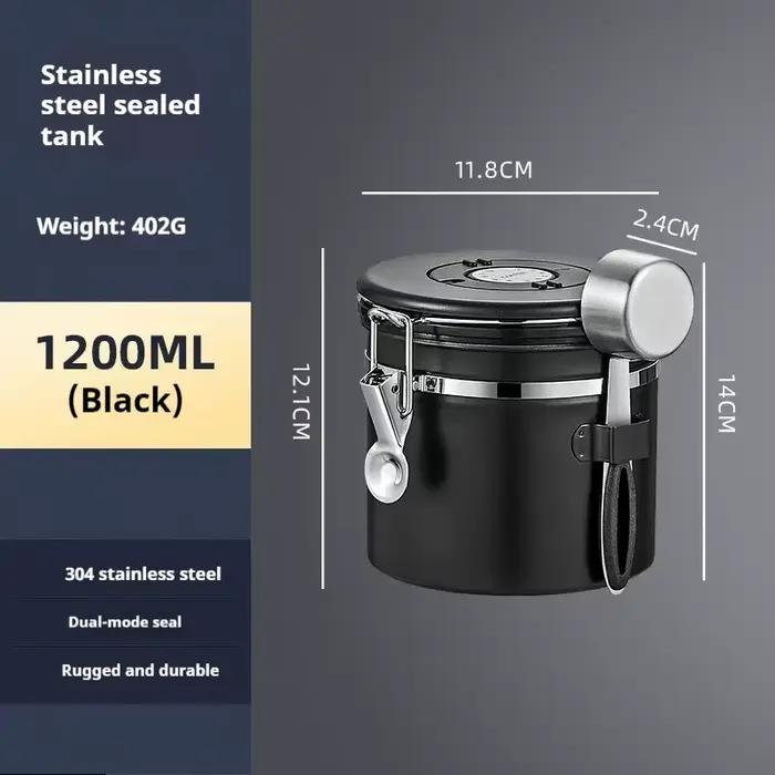 Le récipient à café conserve la fraîcheur avec cuillère et couvercle de suivi de date avec Valve de 