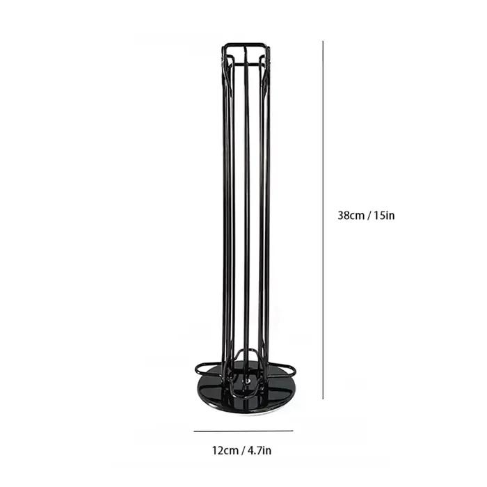 Présentoir à capsules de café en métal plaqué noir, supports rotatifs de haute qualité, dosette de c