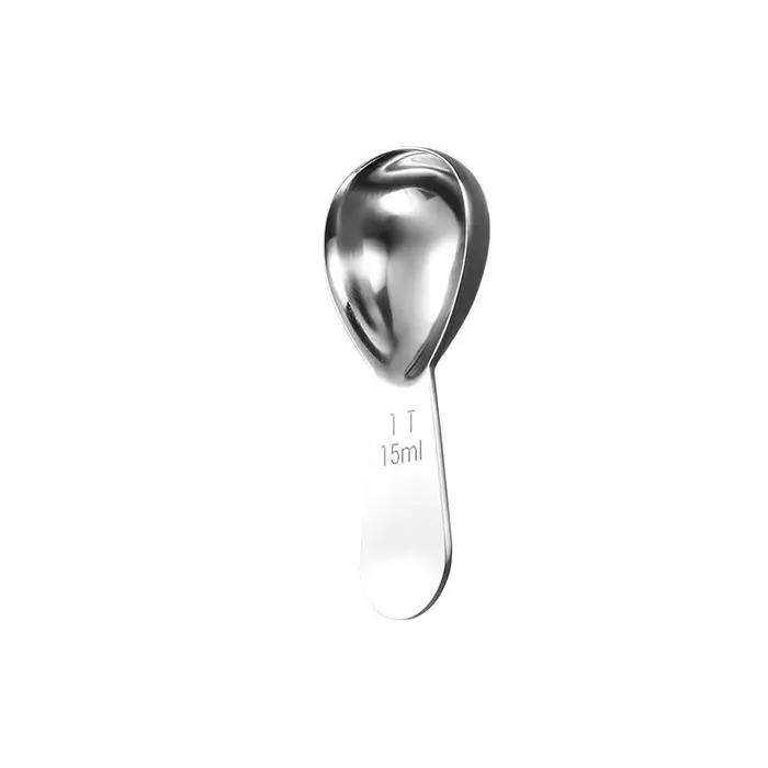 JUSTINLAU cuillères à café en acier inoxydable cuillère à mesurer le café avec grains gradués 15ml/3
