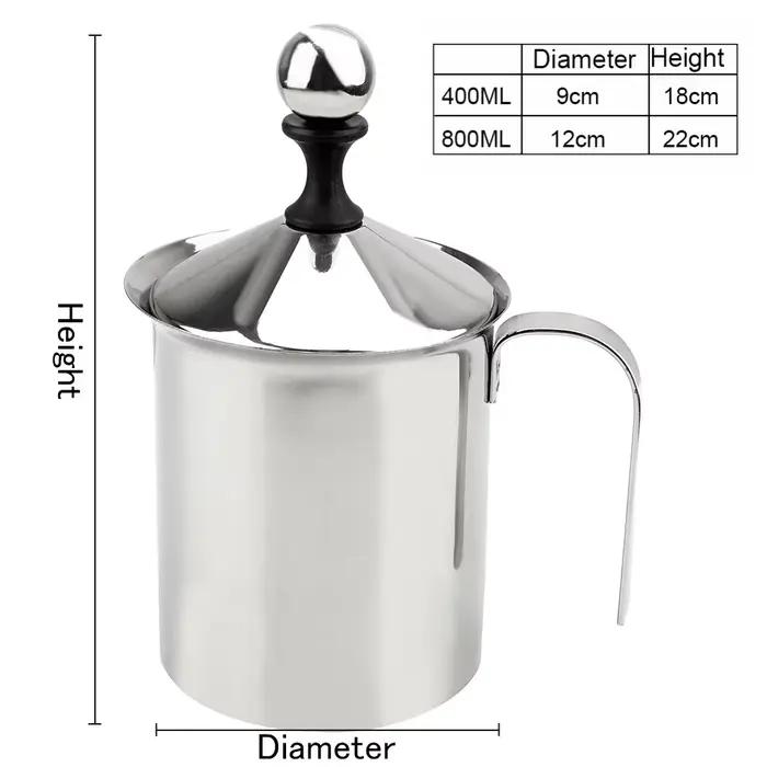 Mousseur à lait manuel 400/800ML mousse de lait maille mousseur à café mélangeur de café outils de c