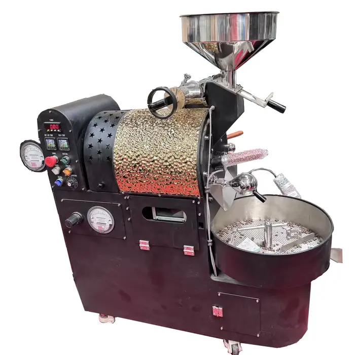 Tostador de café commercial à gaz personnalisé de 3 kg, de haute qualité, équipement de traitement d