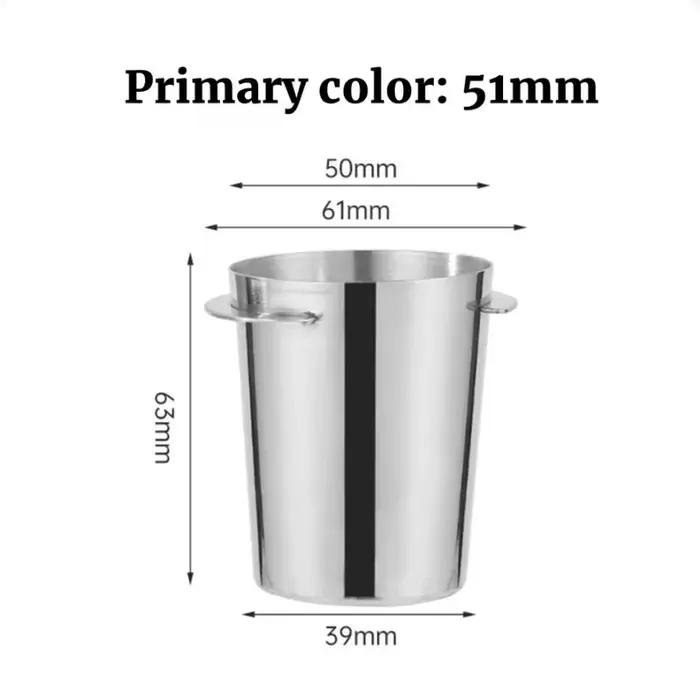 Tasse doseuse de café 51/53/58mm, tasse de réception de poudre en acier inoxydable pour Machine à ex