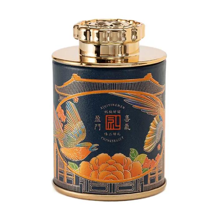 Boîte de rangement portable en papier pour thé, petite boîte de voyage, mini boîte à thé vide, pot s