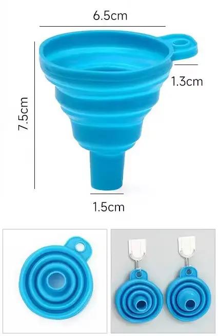 Ensemble d'entonnoirs pliables en silicone pour le remplissage d'eau, accessoires de gadgets de cuis