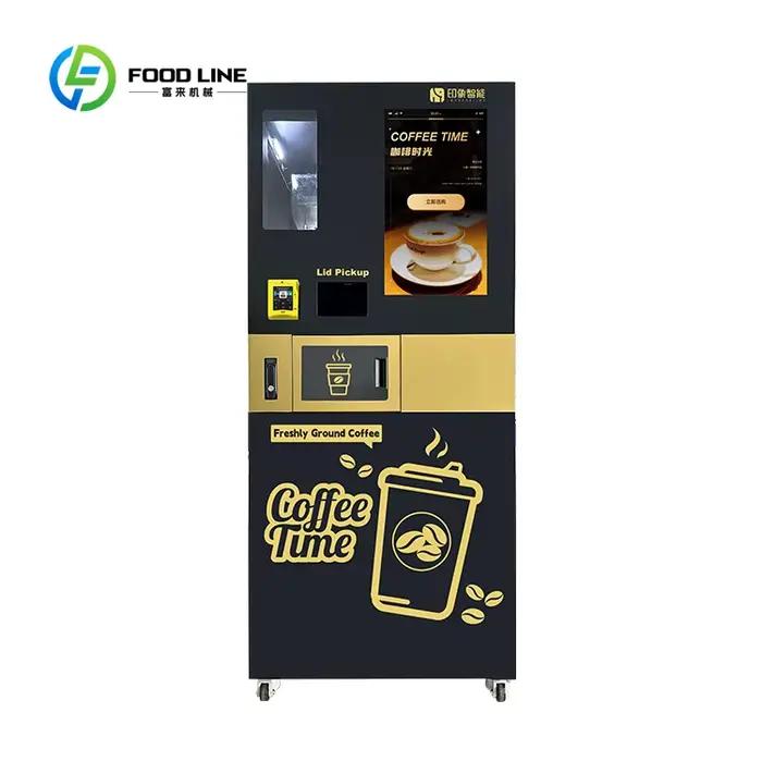 Distributeur automatique de café en grains, design intelligent personnalisé, idéal pour les centres 
