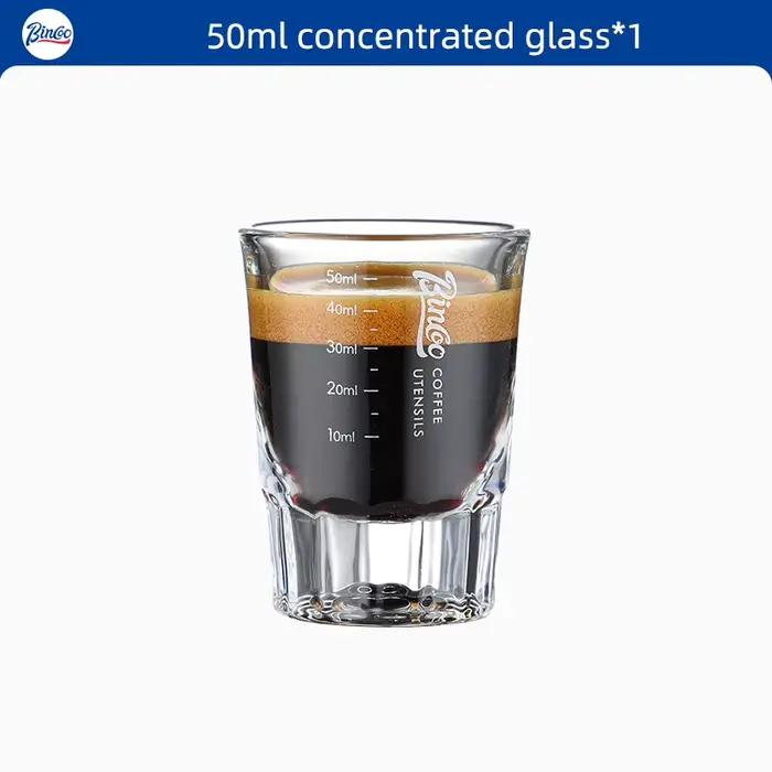 Tasse à mesurer pour expresso Bincoo, tasse d'extraction d'espresso en verre, once avec échelle, pet