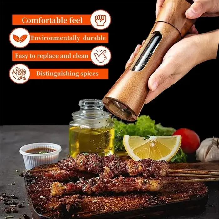 Moulin à sel en bois réglable, outils de cuisine, ustensiles de cuisine, 1 pièce, 2 pièces