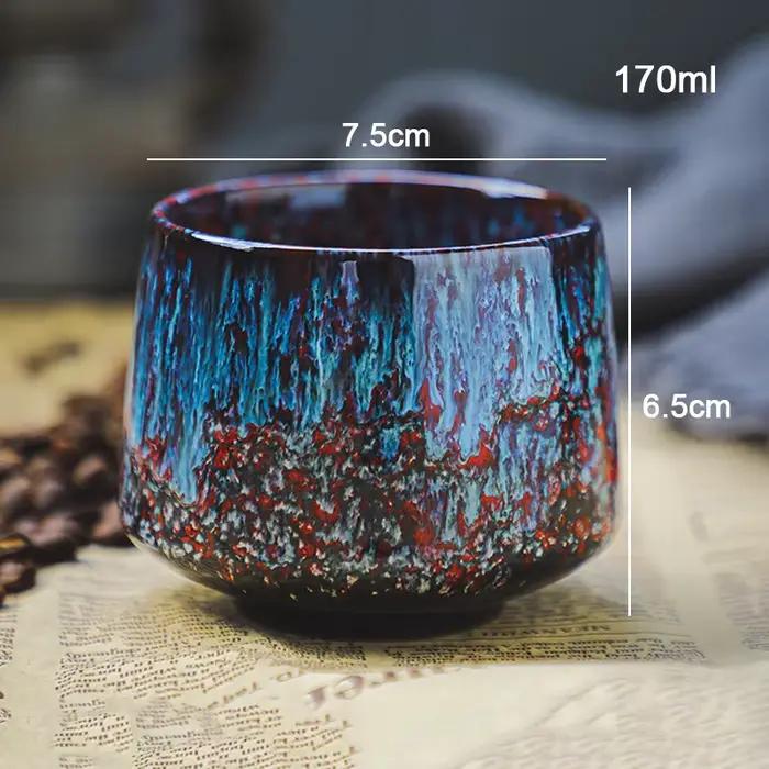 Tasse à café en céramique réactive colorée la plus vendue, 170 ml, tasse à expresso en céramique, ta