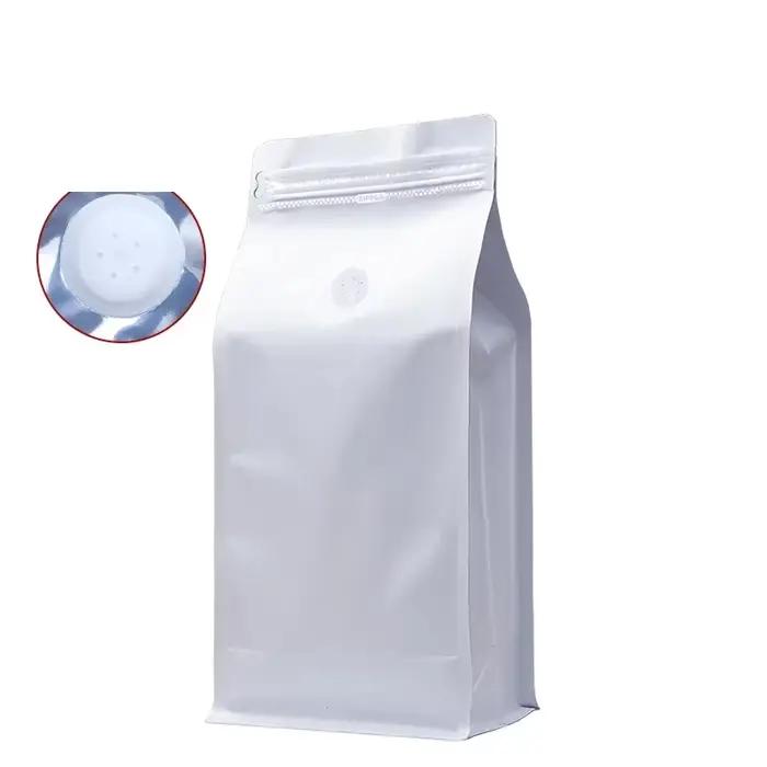 Sac d'emballage en aluminium pour grains de café, 50 pièces, avec Valve d'air, scellé, pour aliments
