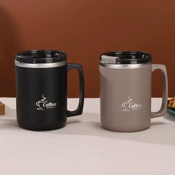 Tasse à café au lait en acier inoxydable, Double paroi, tasses et tasses d'eau isolées thermiques, t