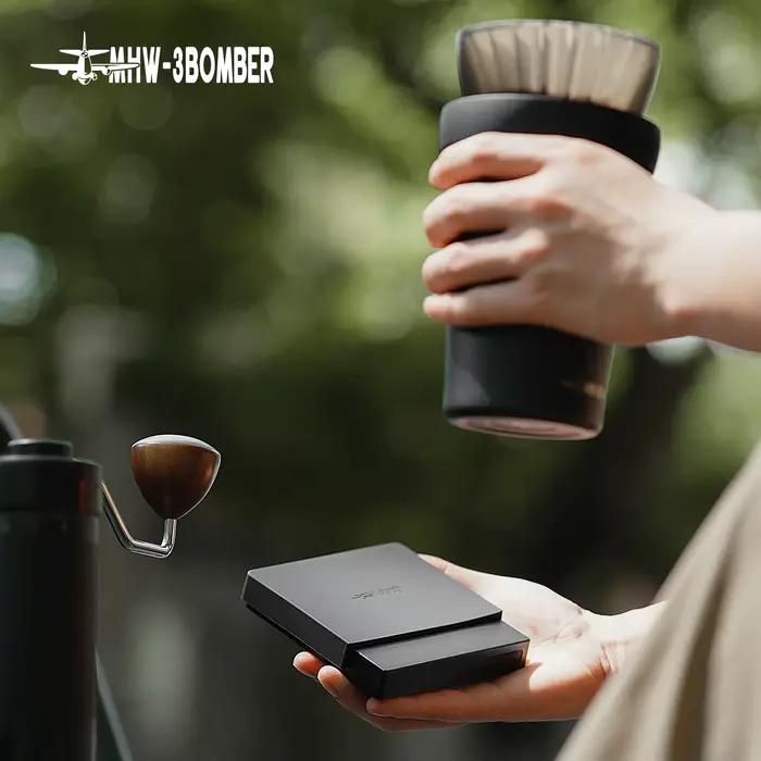 Balance à café intelligente MHW-3BOMBER, minuterie 2kg/0.1g, balance de cuisine de haute précision, 