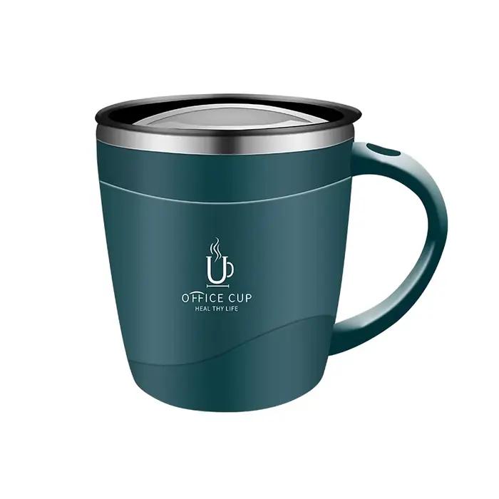 Tasse à café en acier inoxydable 304, avec couvercle, tasse à café isolée, gobelet à café à Double p