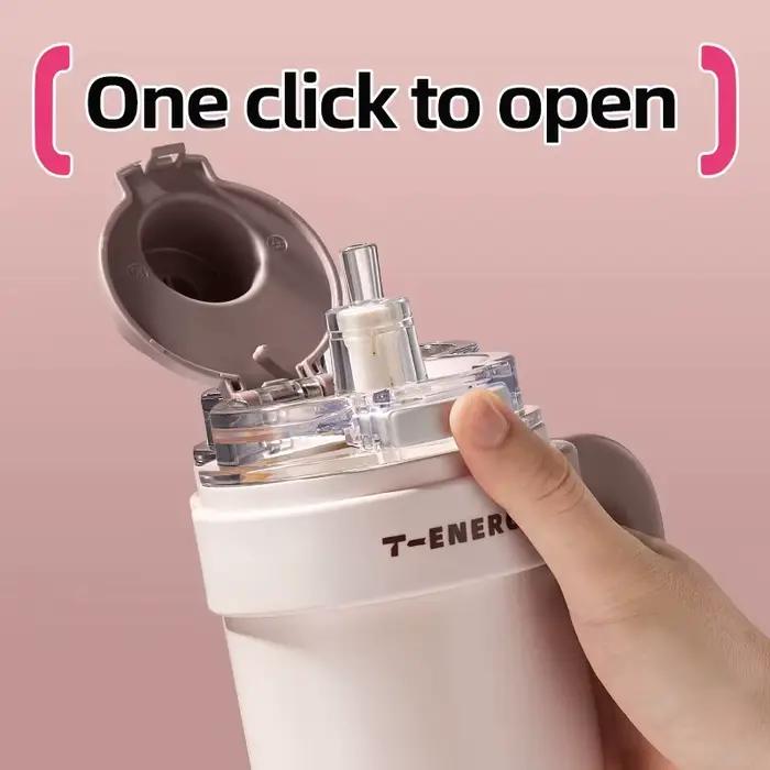TKK-Tasse sous vide à revêtement en céramique SUS316 avec paille et passoire à thé, bouteille d'eau 