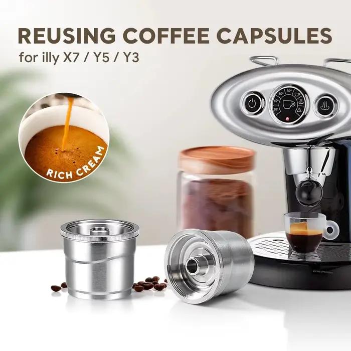 Dosettes réutilisables pour illy maker Capsule de café rechargeable adaptée pour illy X7 illy Y3 ill