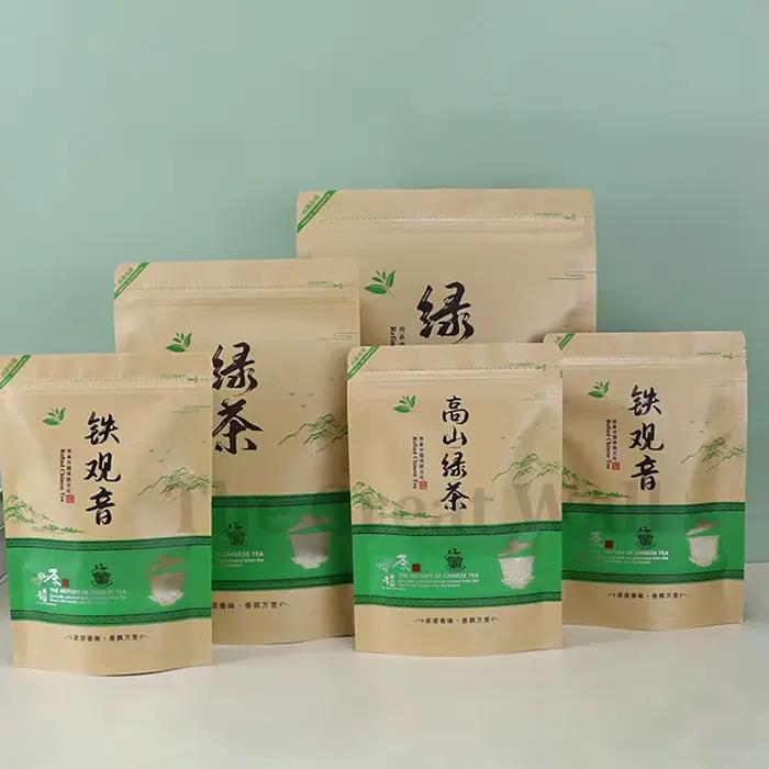 Service à thé vert chinois Dragon Well, sacs à fermeture éclair, banc de thé Maojian, sans sac d'emb