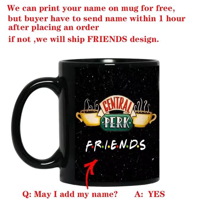 Tasse à café avec nom personnalisé, Design Central Perk, tasse à thé personnalisée, tasses à bière a